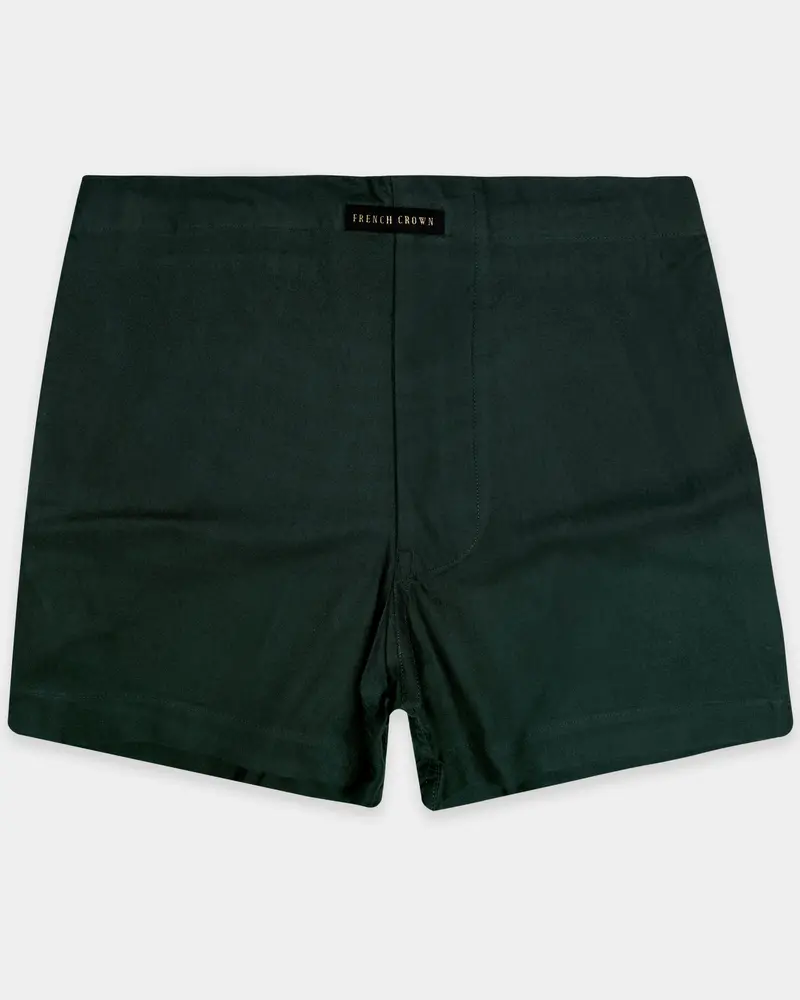Celtic Green Solid Oxford Premium Cotton Boxer 1
