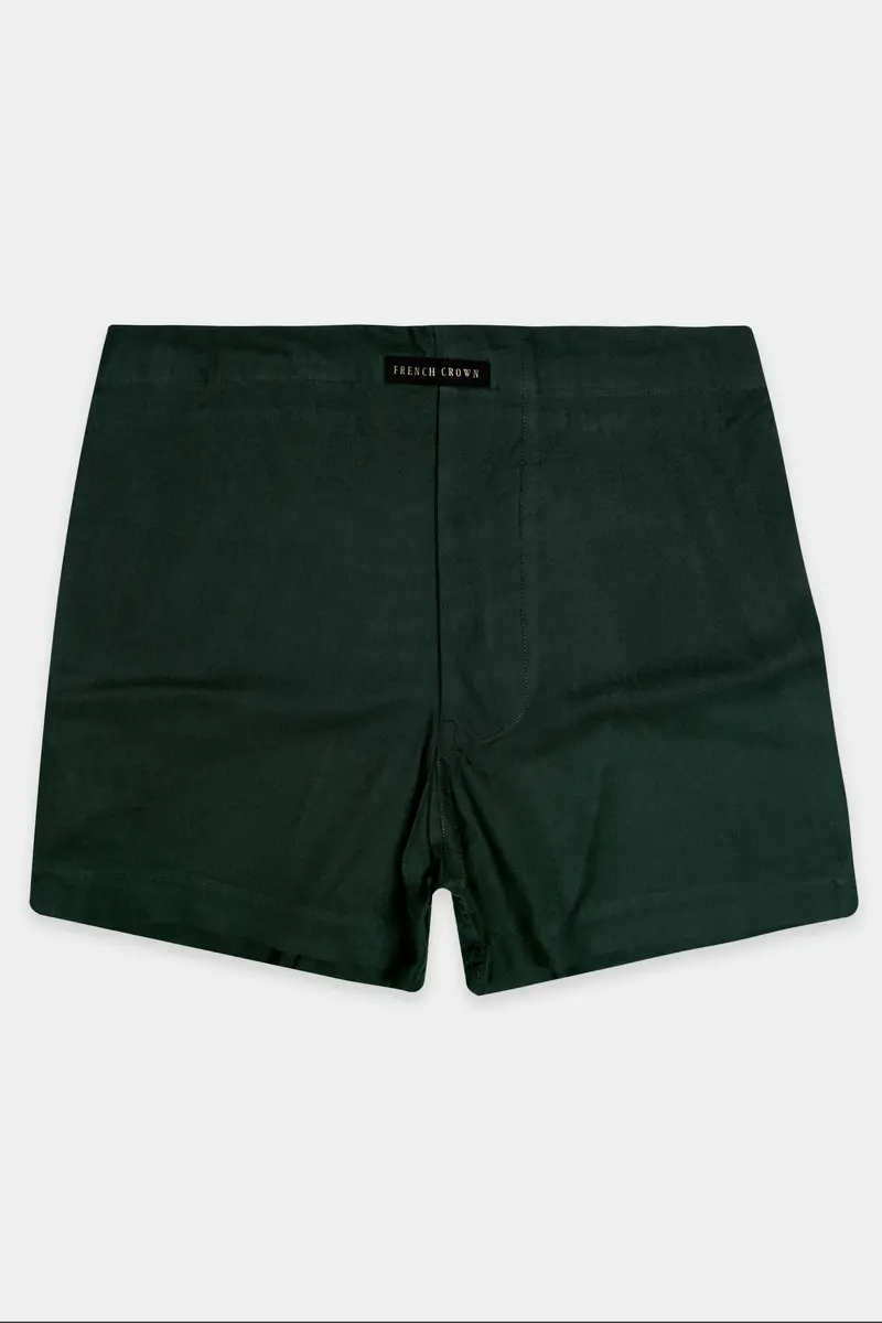 Celtic Green Solid Oxford Premium Cotton Boxer 2