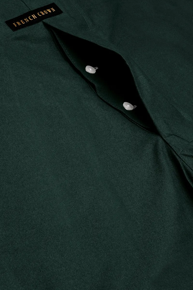 Celtic Green Solid Oxford Premium Cotton Boxer 4