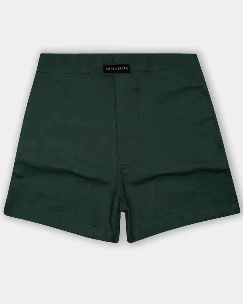 Celtic Green Solid Super Soft Oxford Premium Cotton Boxer 1