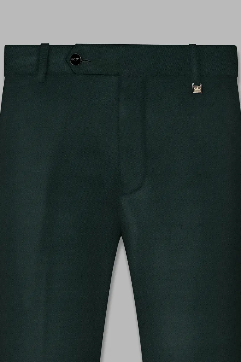 Celtic Green Wool Rich Bandhgala Designer Suit 12