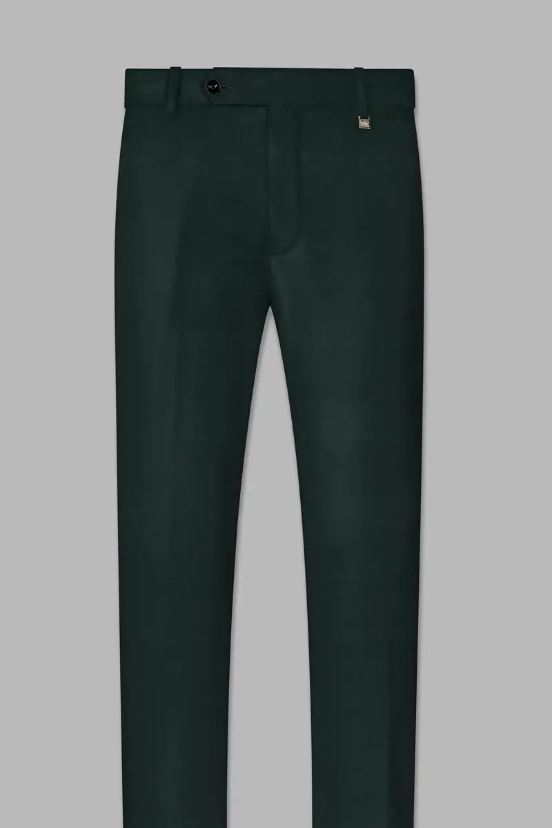 Celtic Green Wool Rich Bandhgala Designer Suit 14