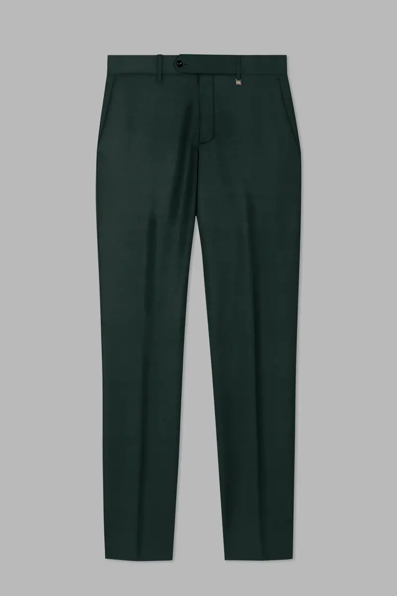 Celtic Green Wool Rich Bandhgala Designer Suit 15