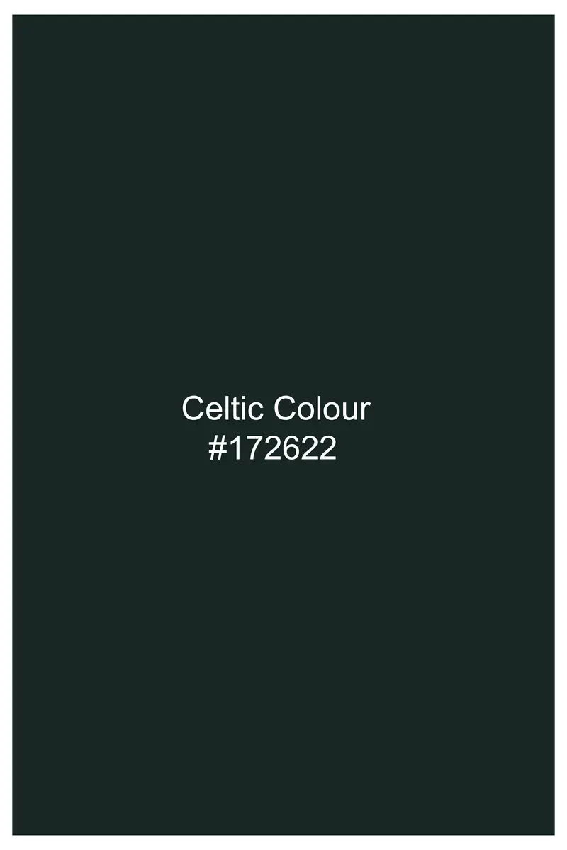Celtic Green Wool Rich Bandhgala Designer Suit 19