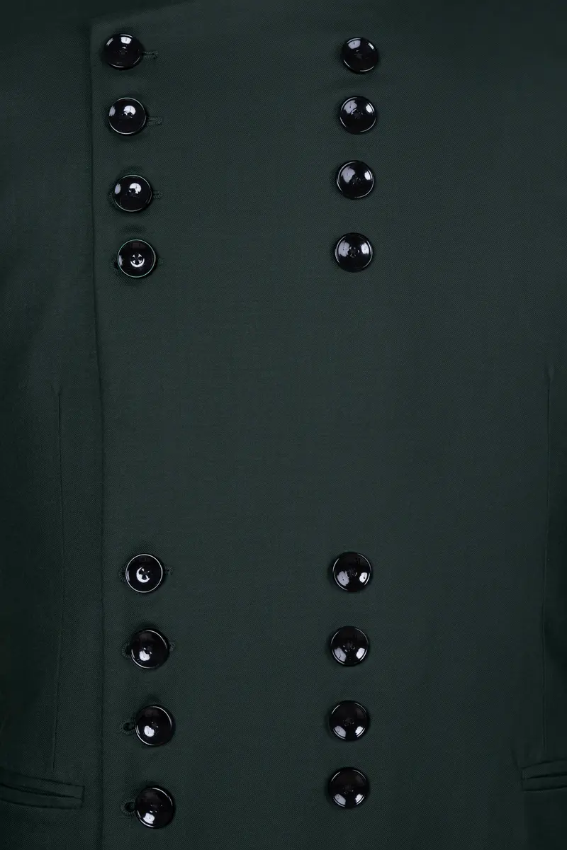 Celtic Green Wool Rich Bandhgala Designer Suit 5