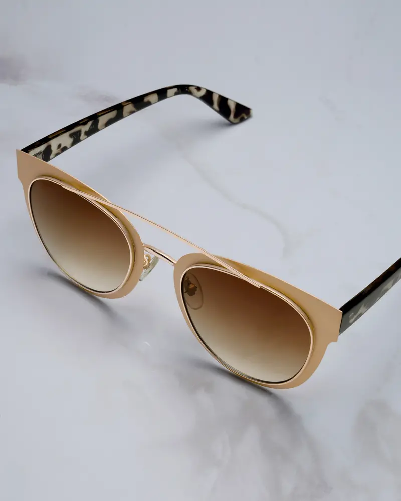 Celvoro-Sandstone Brown French Crown Full Rim Unisex Sunglasses 1
