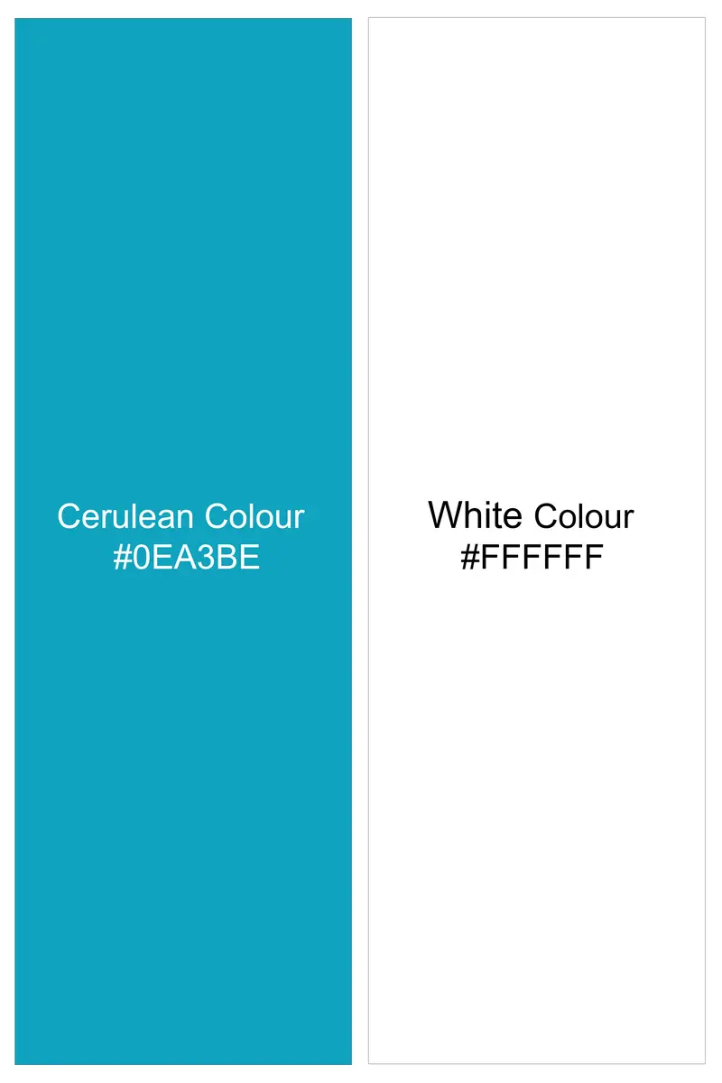Cerulean Blue And Bright White Striped Super Soft Premium Cotton Shirt 8