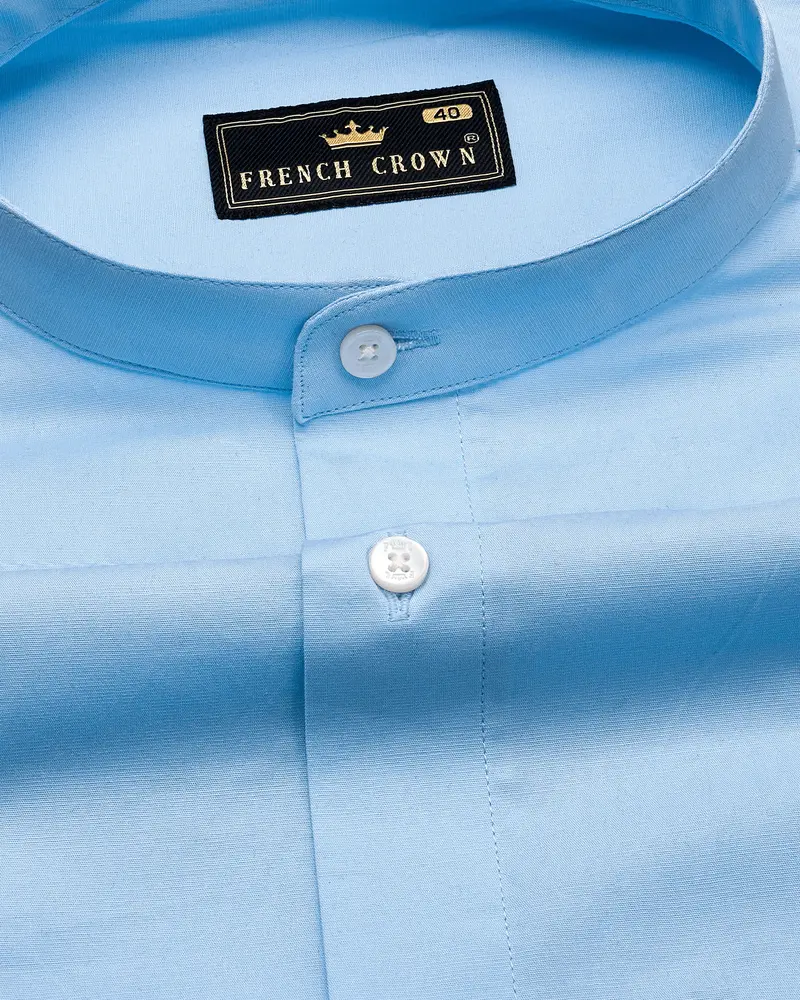 Cerulean Blue Royal Oxford Shirt 1