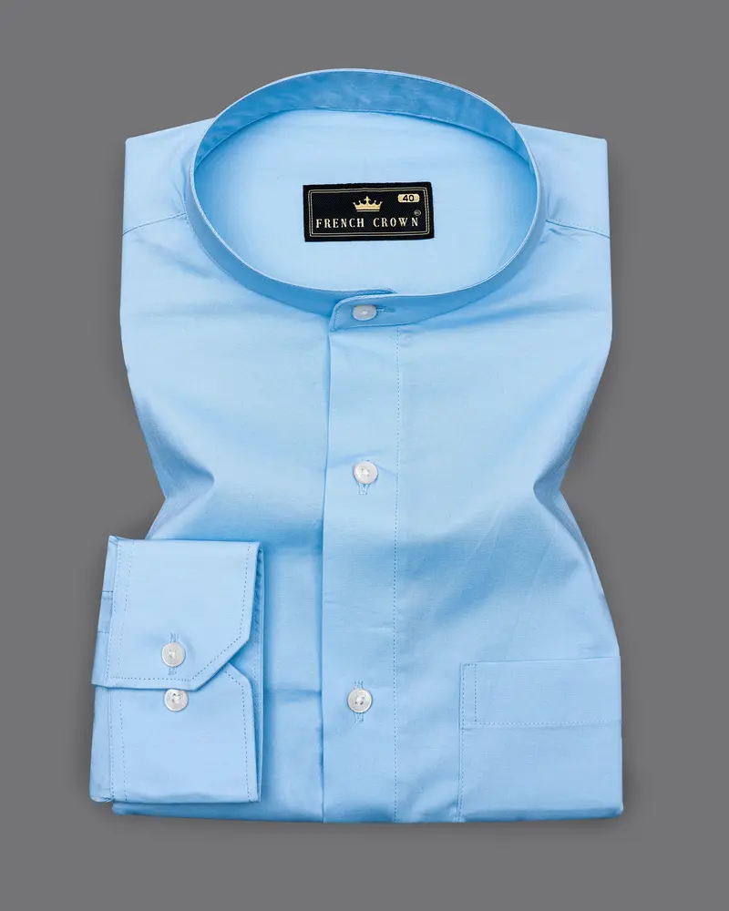 Cerulean Blue Royal Oxford Shirt 3