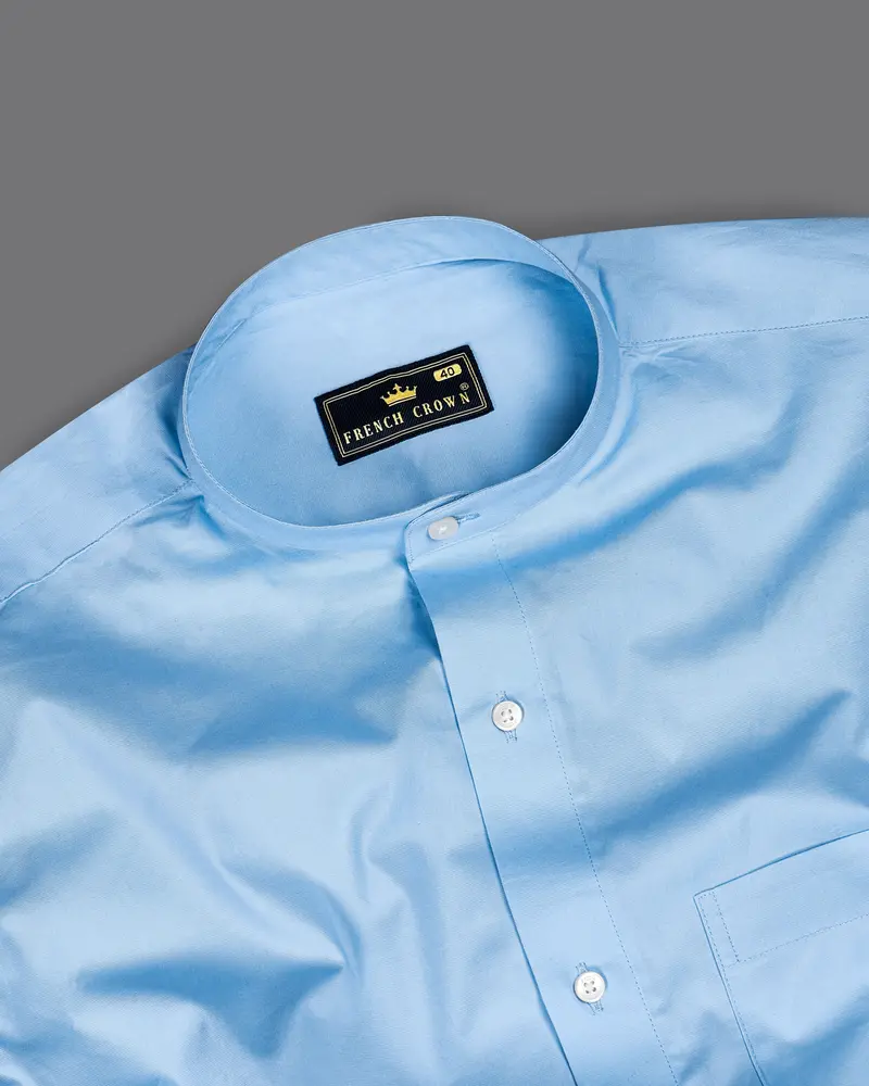 Cerulean Blue Royal Oxford Shirt 4