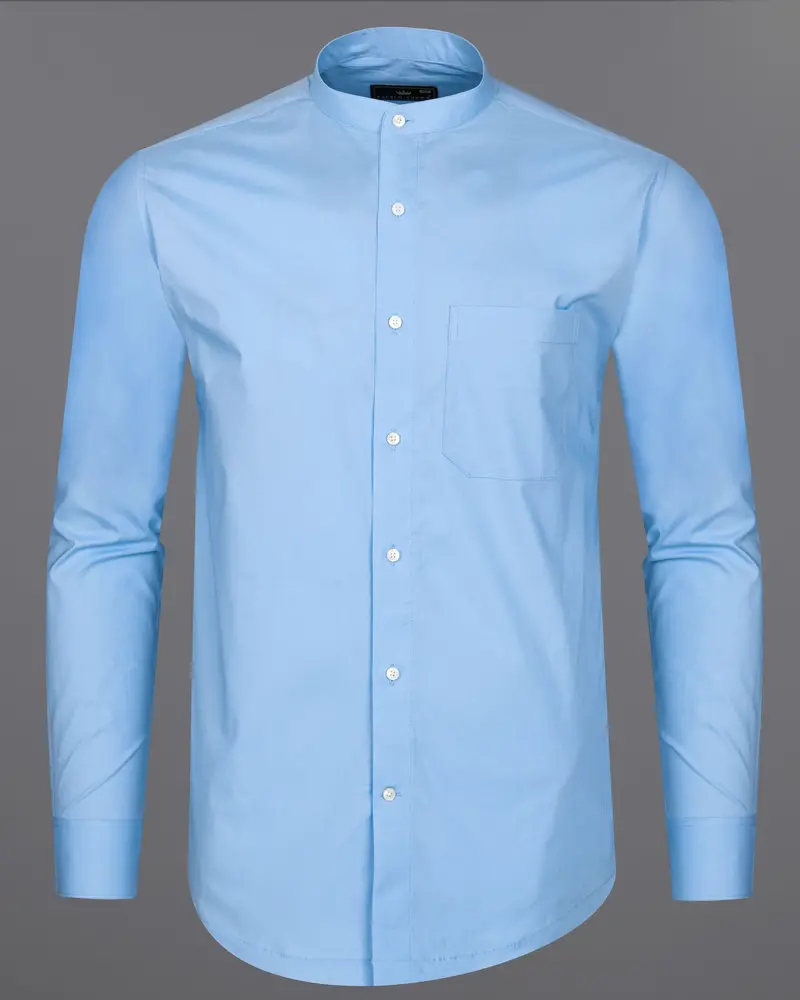 Cerulean Blue Royal Oxford Shirt 5