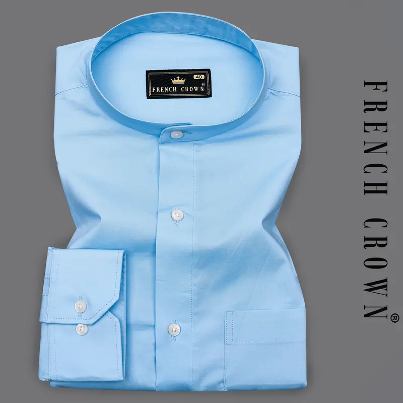 Cerulean Blue Royal Oxford Shirt 7
