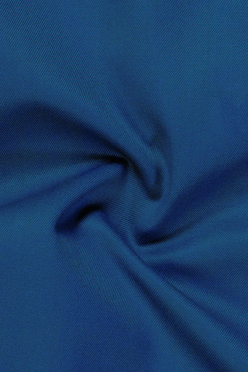 Cerulean Elite-Cobalt Blue Solid Wool Rich Bandhgala Slight Stretch Suit 3