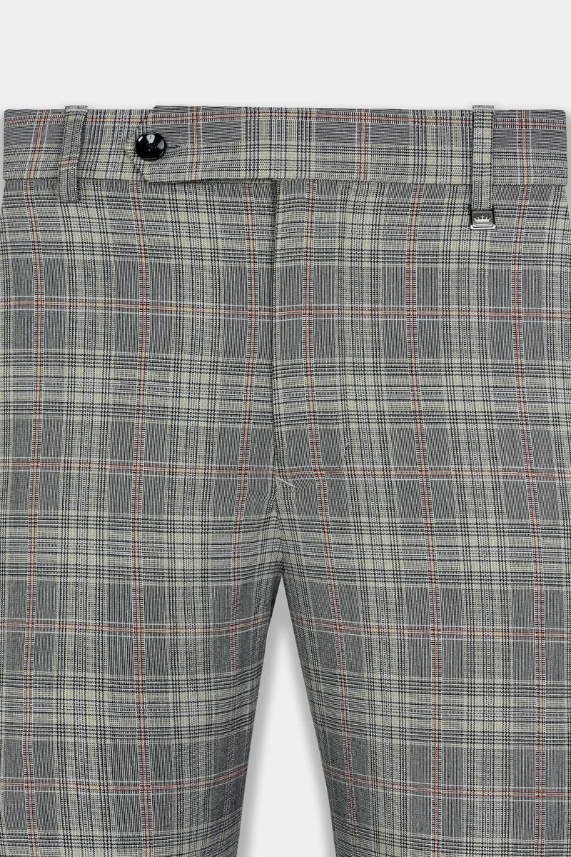 Chalice Gray Plaid Wool Rich Pant 2
