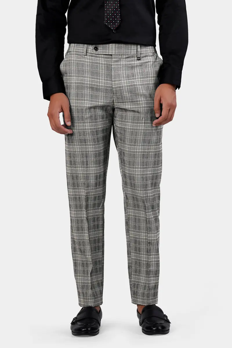 Chalice Gray Plaid Wool Rich Pant 6
