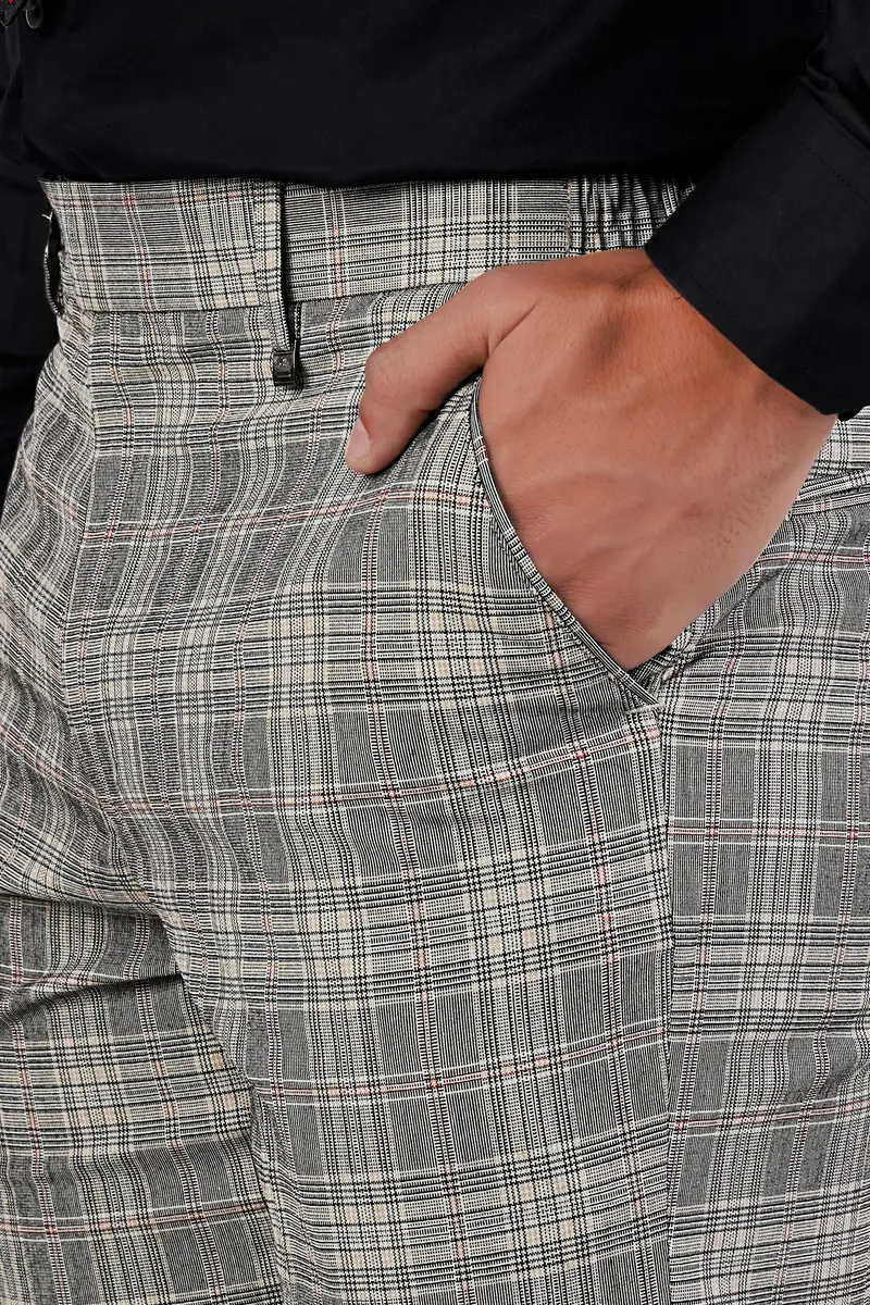 Chalice Gray Plaid Wool Rich Pant 7