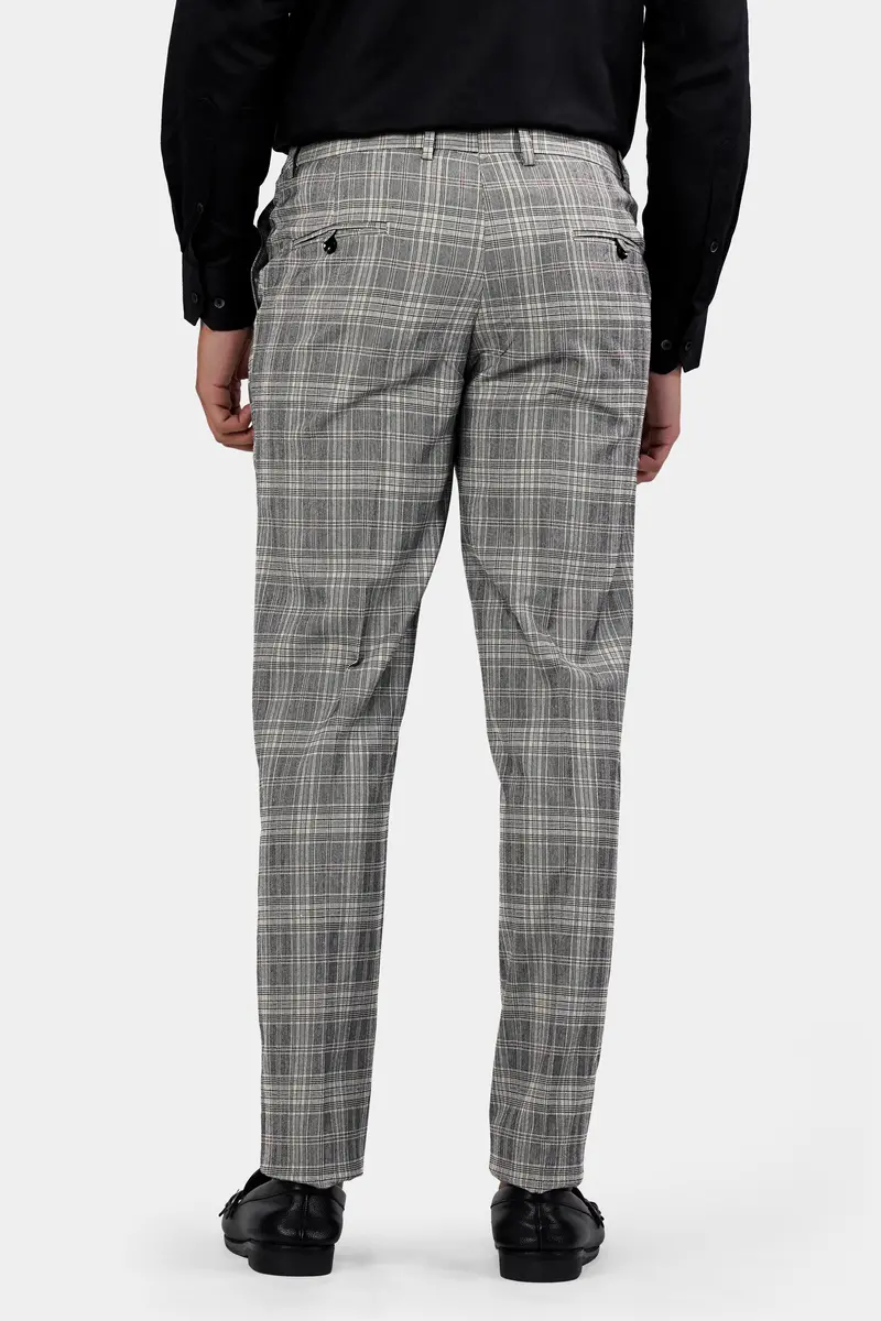 Chalice Gray Plaid Wool Rich Pant 8