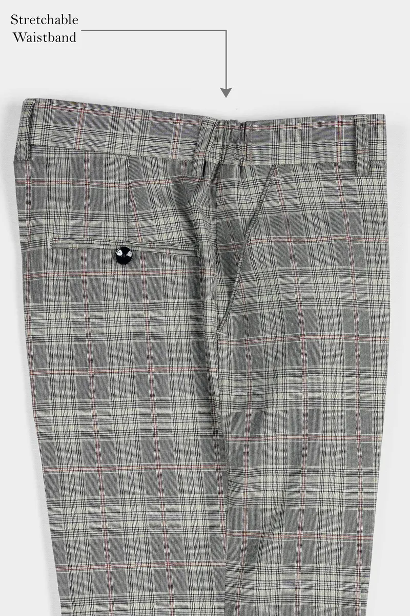 Chalice Gray Plaid Wool Rich Pant 9
