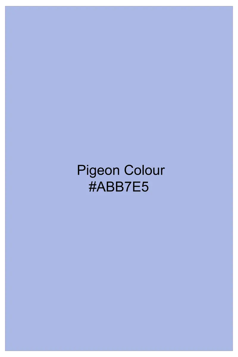 Chalkstone Blue-Pigeon Solid Herringbone Pattern Premium Cotton Shirt 6