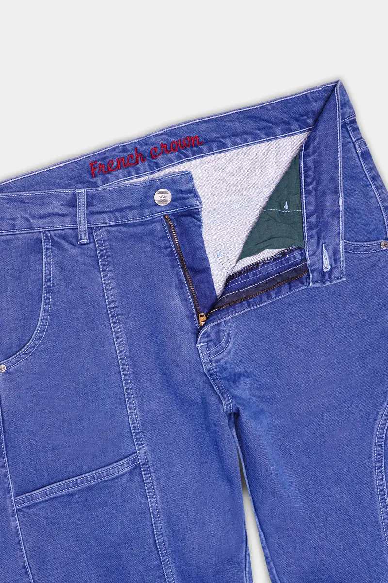Chambray Blue Rinse Washed Stretchable Denim 6