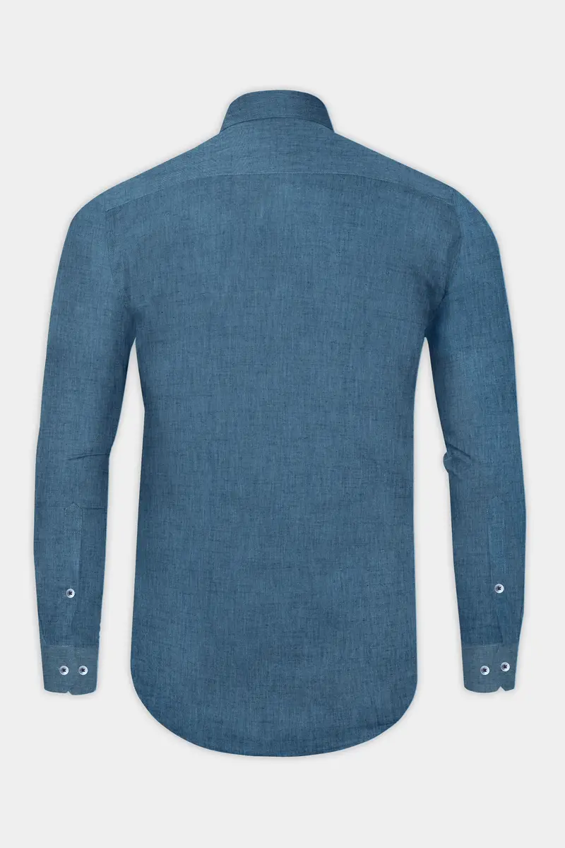 Chambray Blue Royal Oxford Shirt 5