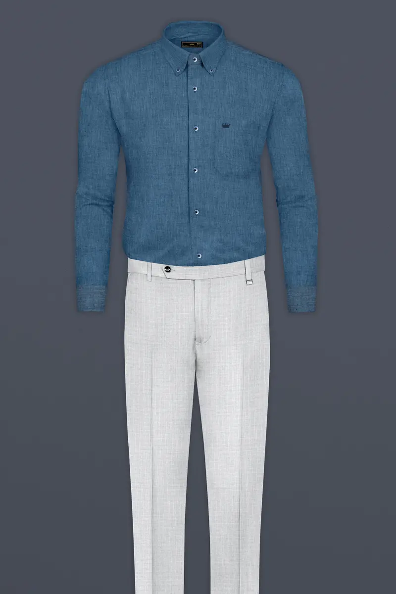 Chambray Blue Royal Oxford Shirt 6