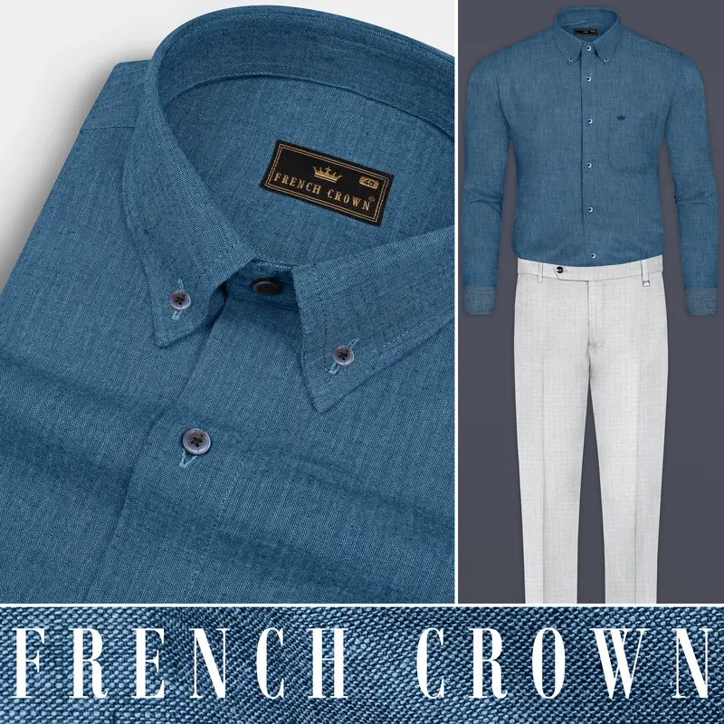 Chambray Blue Royal Oxford Shirt 9