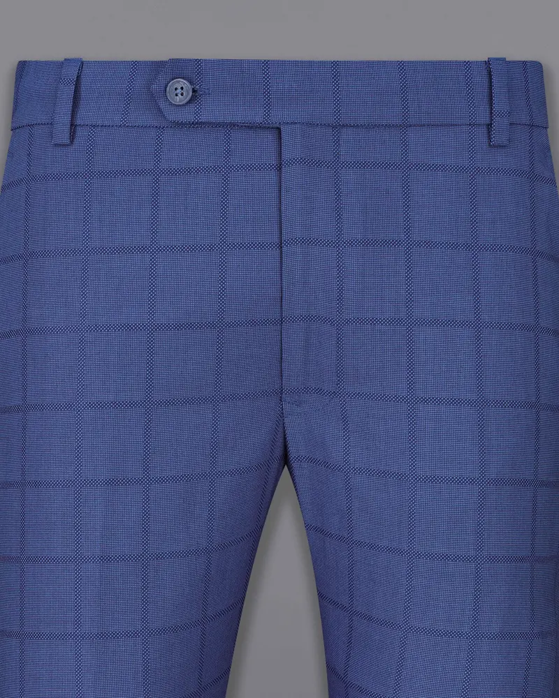 Chambray Blue Windowpane Pant 2