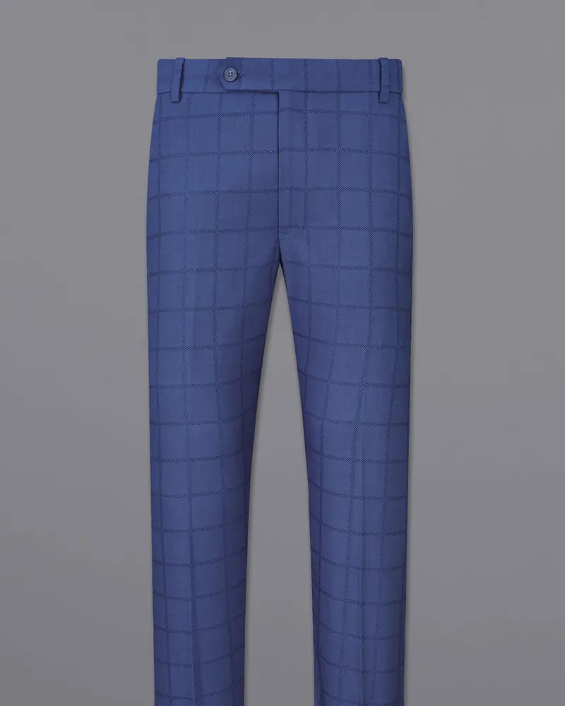 Chambray Blue Windowpane Pant 4