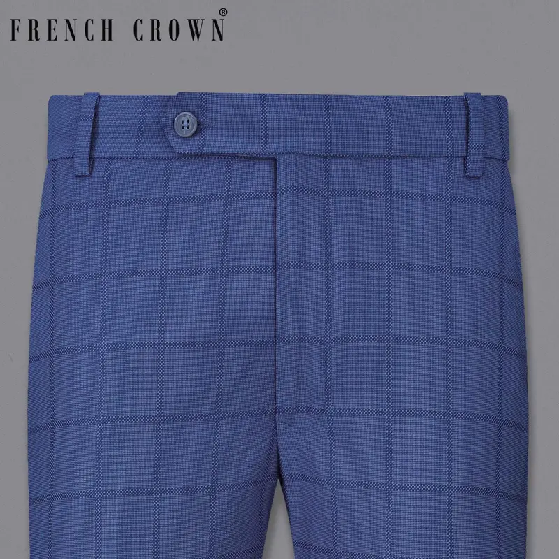Chambray Blue Windowpane Pant 6