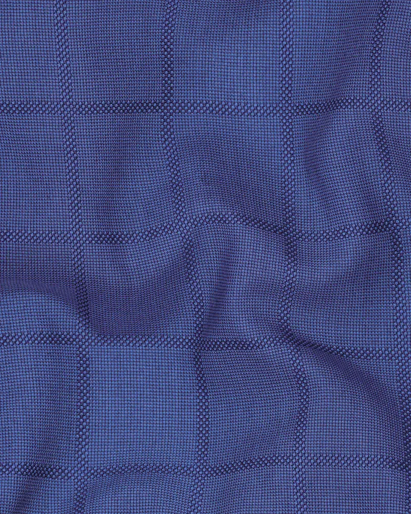 Chambray Blue Windowpane Waistcoat 3