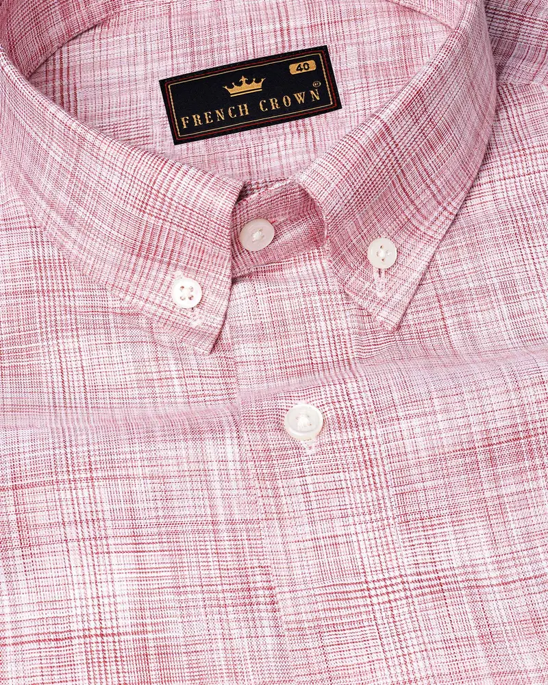 Chamelot Red Twill Premium Cotton Shirt 1