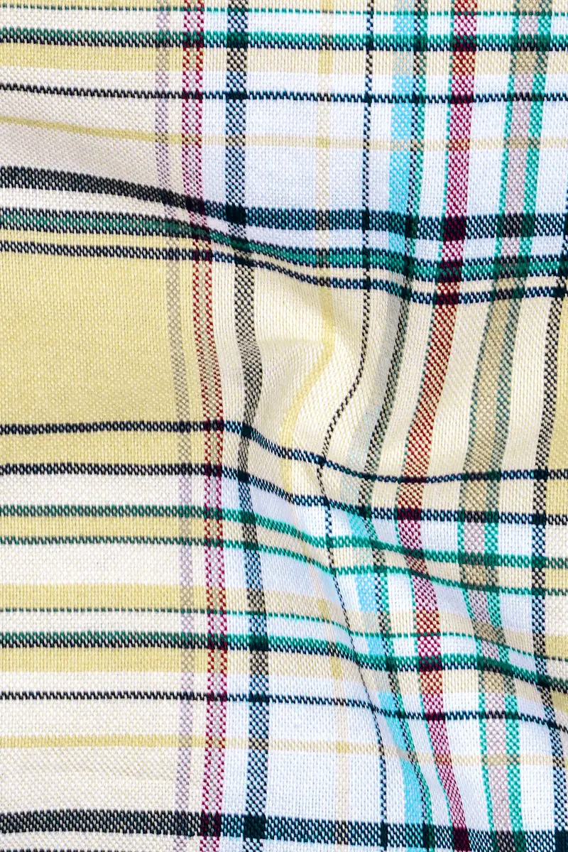 Chamois Beige With Oxley Green And Brownish Checkered Royal Oxford Shirt 3