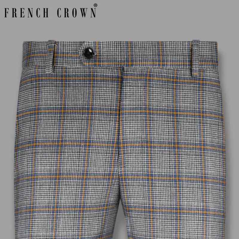 Chantelle Grey Multi-Color Wool Rich Pant 1