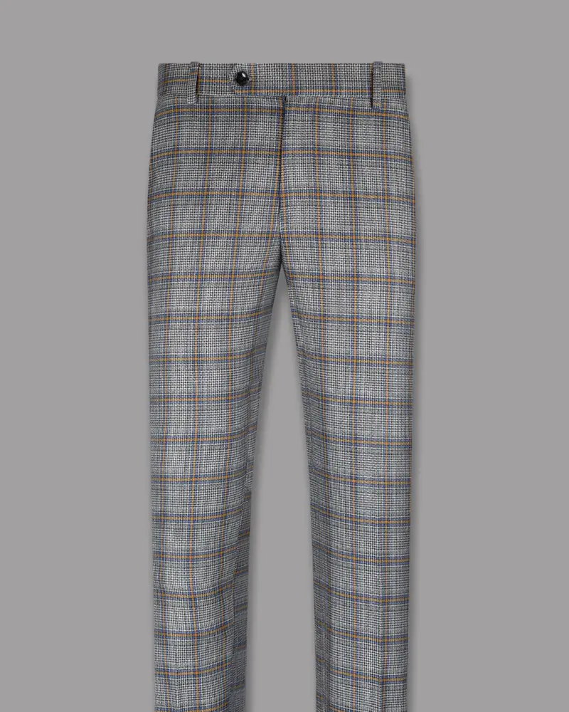 Chantelle Grey Multi-Color Wool Rich Pant 4