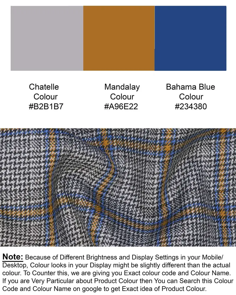Chantelle Grey Multi-Color Wool Rich Pant 7