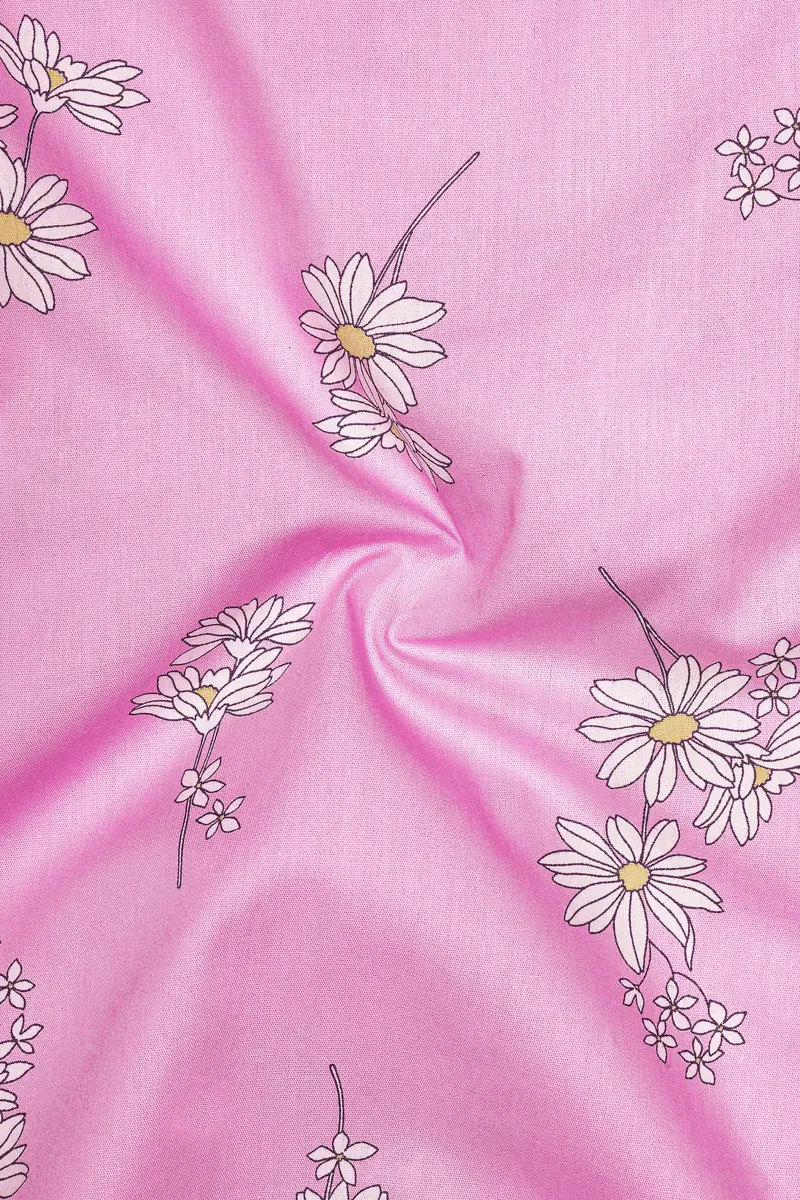 Chantilly Pink Floral Printed Premium Cotton Shirt 3