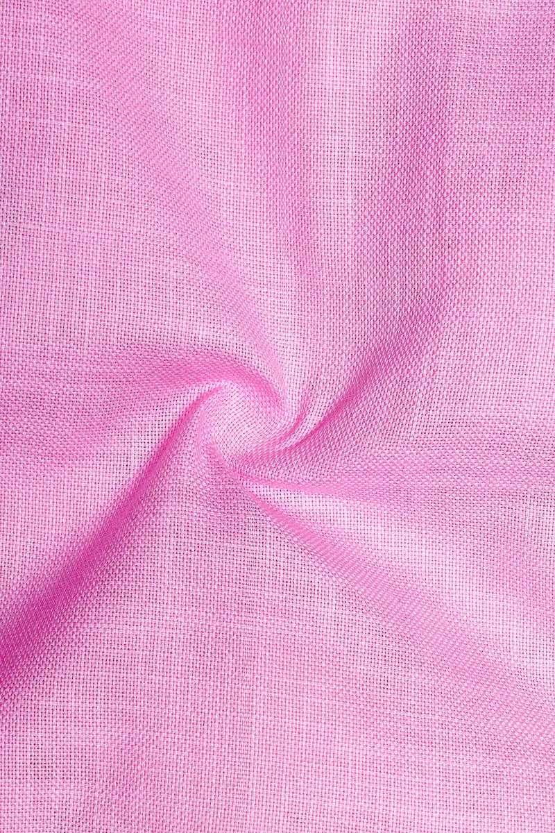Chantilly Pink With Jade Black Ditsy Dobby Textured Premium Giza Cotton Designer Shirt 3