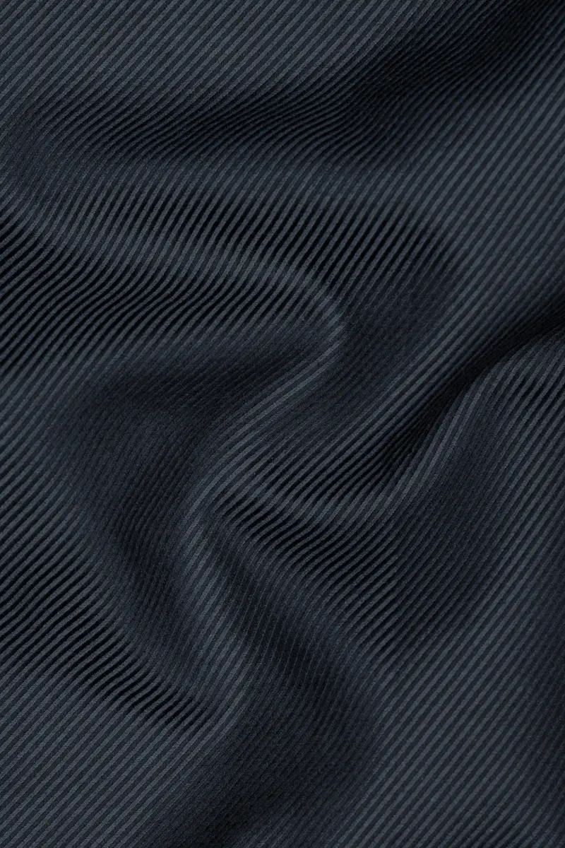 Charade Blue Micro Pin Striped Twill Cotton Shirt 2