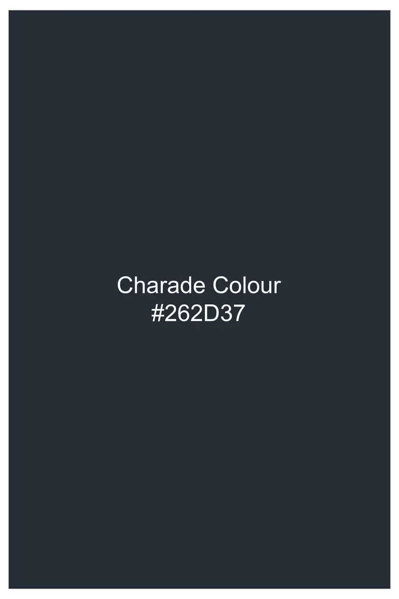 Charade Blue Micro Pin Striped Twill Cotton Shirt 8