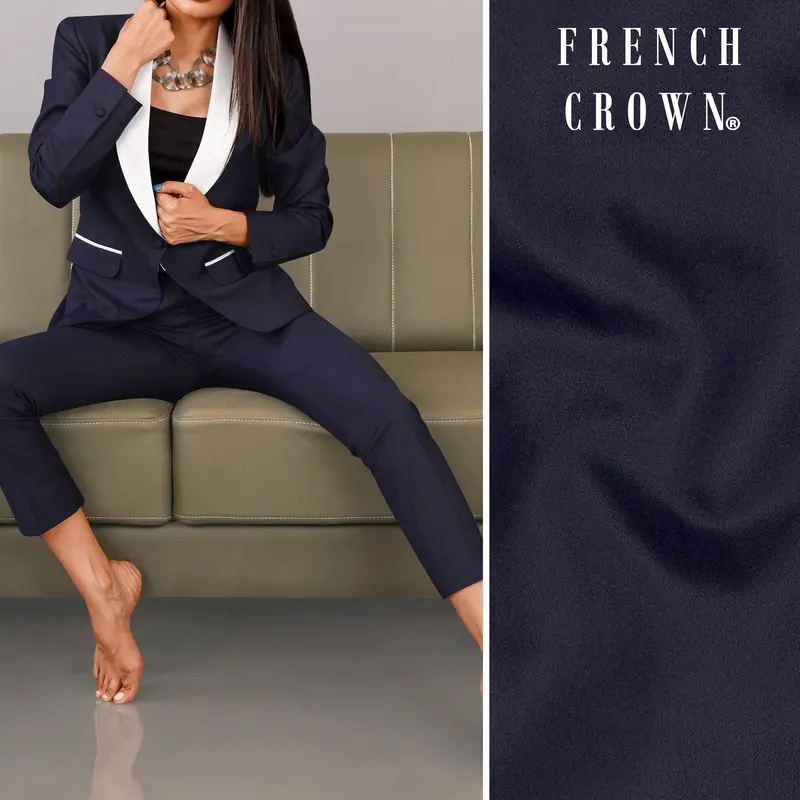 Charade Blue Subtle Sheen Women's Pant 1