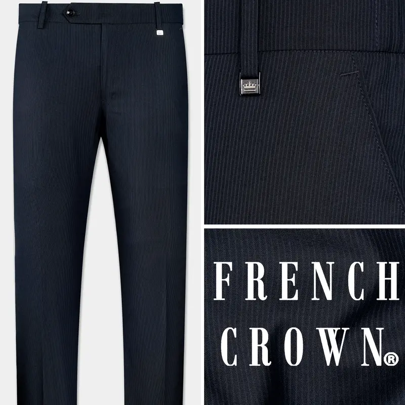 Charade Gray Wool Rich Stretchable Waistband Pant 1