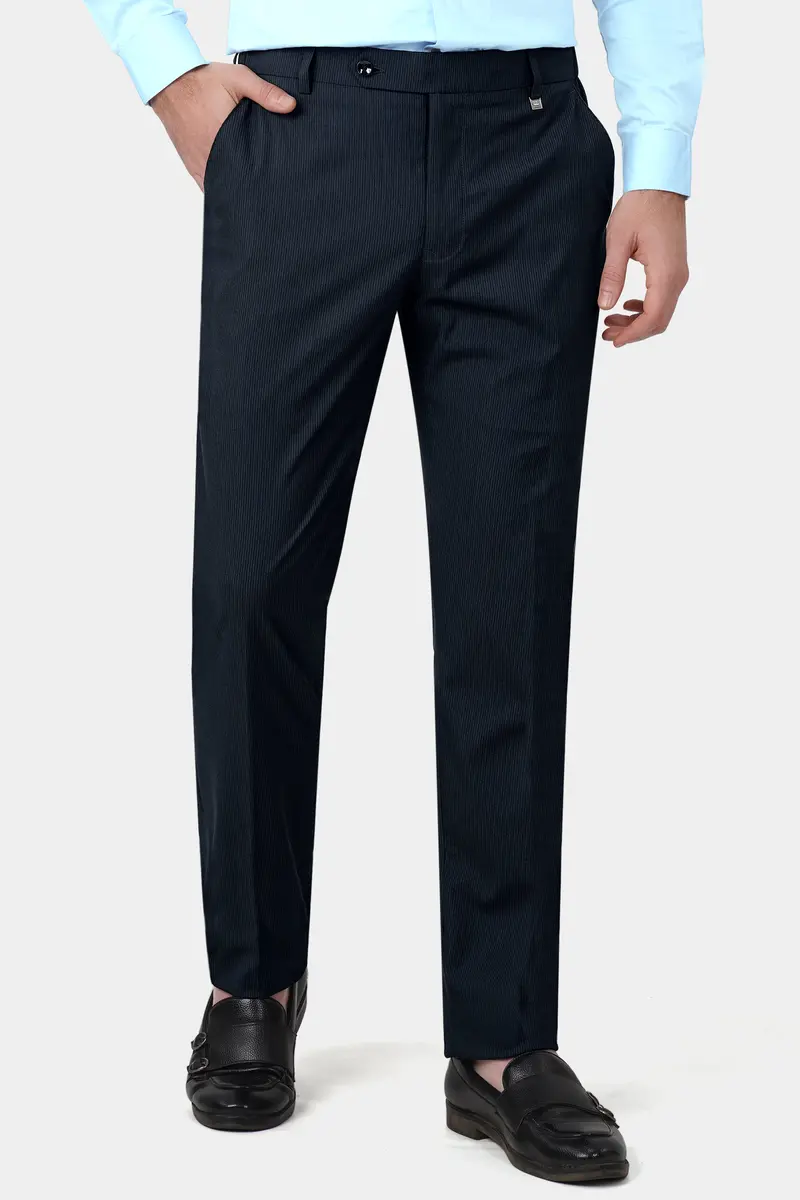 Charade Gray Wool Rich Stretchable Waistband Pant 7