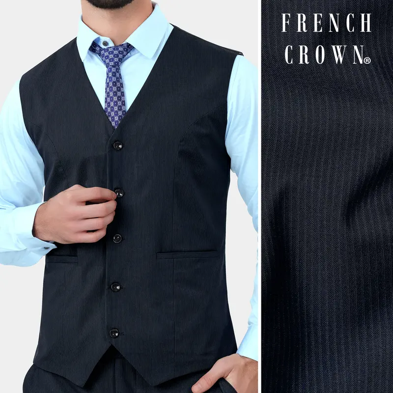 Charade Gray Wool Rich Waistcoat 1