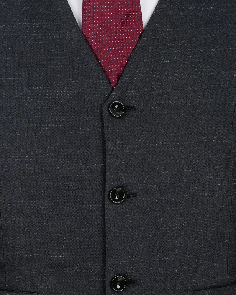 Charade Grey Premium Cotton Waistcoat 5