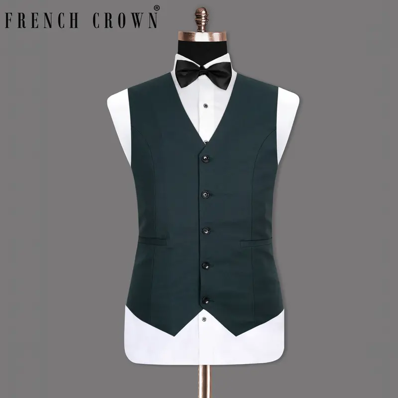 Charade Wool Subtle Textured Rich  Premium Waistcoat 1