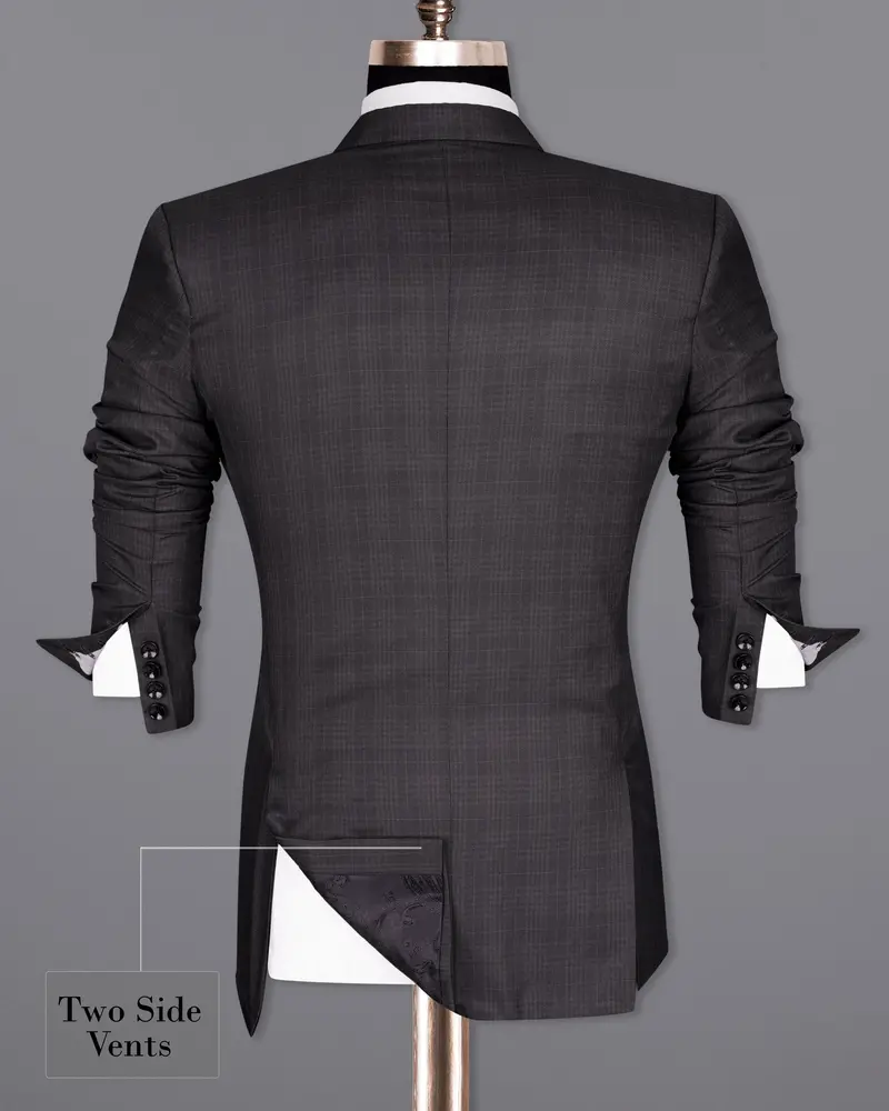 Charcoal Brown Plaid Suit 10