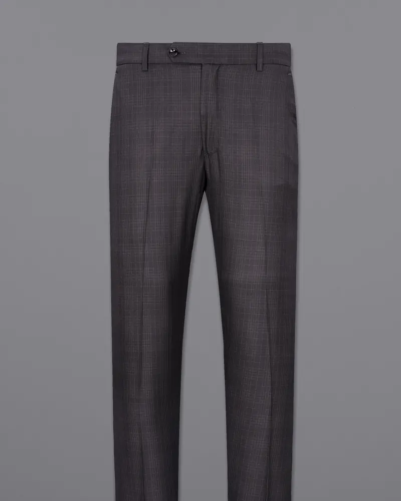 Charcoal Brown Plaid Suit 13