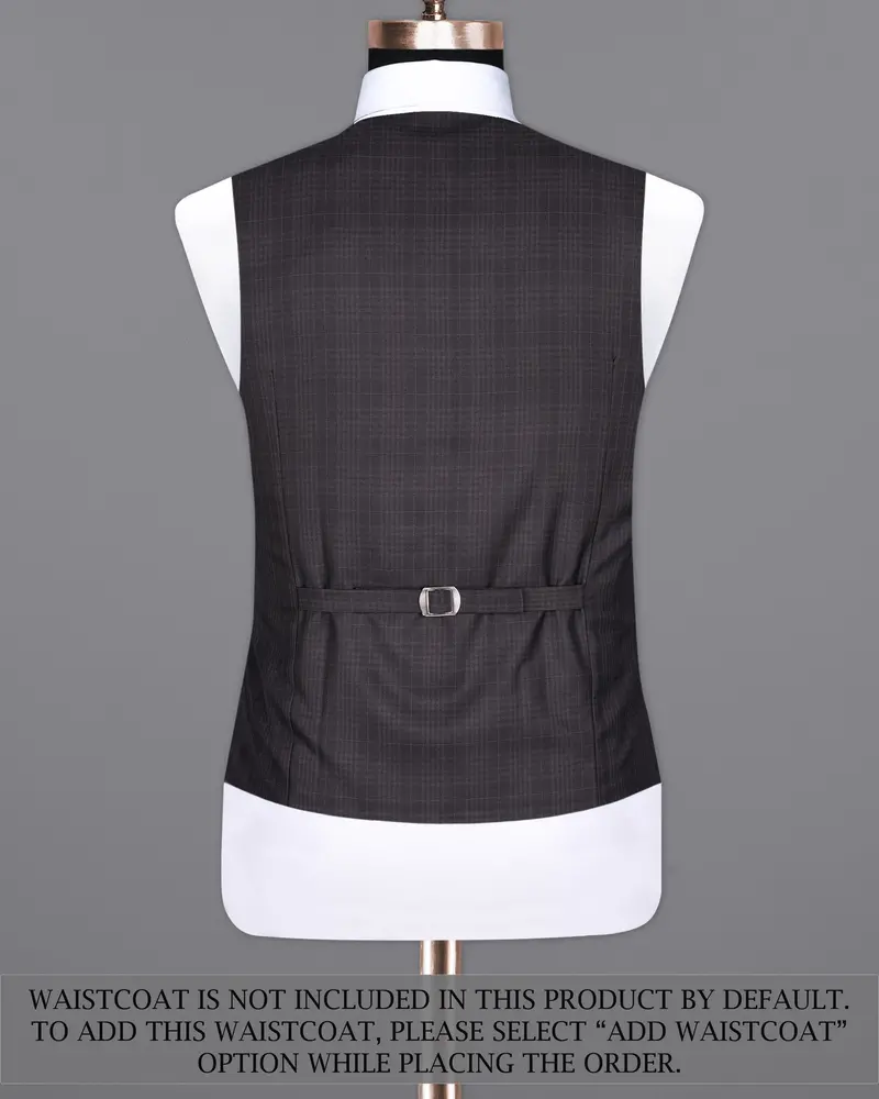 Charcoal Brown Plaid Suit 16