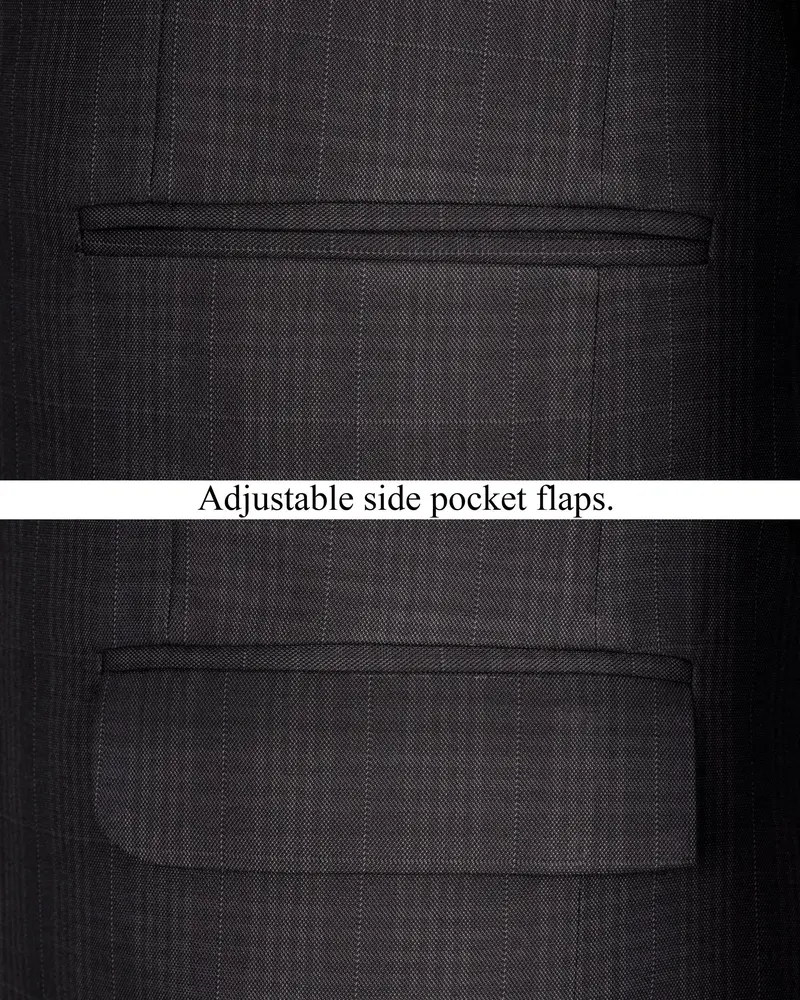 Charcoal Brown Plaid Suit 6